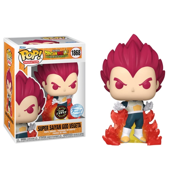 Figura Dragon Ball Super: Broly (The Movie) – POP! Animation 1868 – Super Saiyan God Vegeta (Aura) SE GLOW CHASE